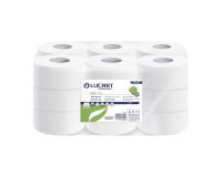Papel higiénico rollo Jumbo Lucart ECO J100 doble capa 100m - pack de 18 rollos     