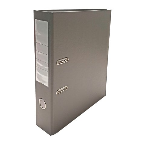 Archivador de palanca forrado en polipropileno 75 mm cartón 2 anillas Folio gris