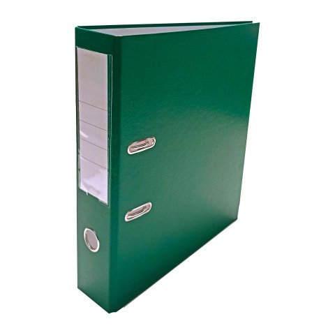 Archivador de palanca forrado en polipropileno 75 mm cartón 2 anillas Folio verde oscuro