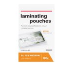 Paquete de 100 fundas de plastifificación térmica brillante 250 micras 54mm x 86 mm