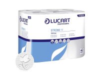 Papel higiénico doméstico Lucart STRONG 14 doble capa 13,8m - film de 12 rollos             