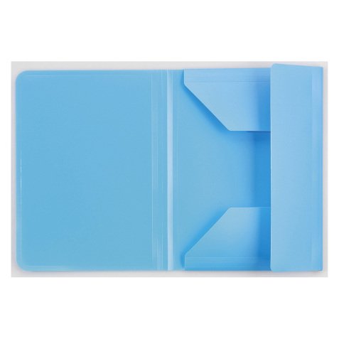 Carpeta de gomas 3 solapas A4 azul polipropileno 5 unidades