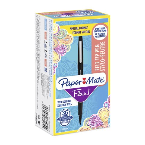 Pack 30 Rotuladores Papermate Flair Negro + 6 GRATIS