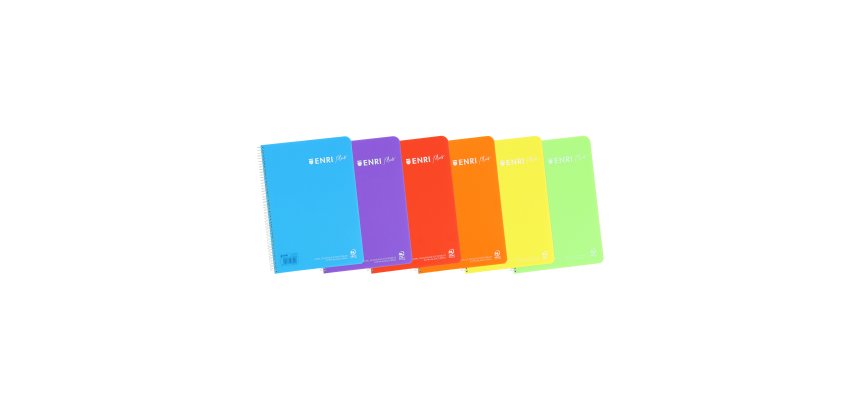 Cuaderno Tapas polipropileno Folio 80 hojas Enri