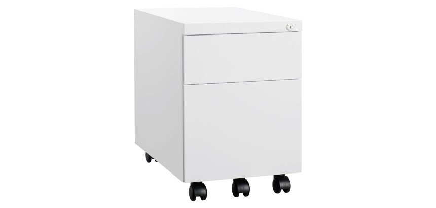 Caisson mobile métal antibactérien 2 tiroirs