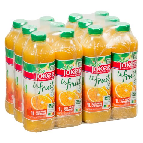 Jus Joker Le Fruit orange 1 L - Carton de 12 bouteilles