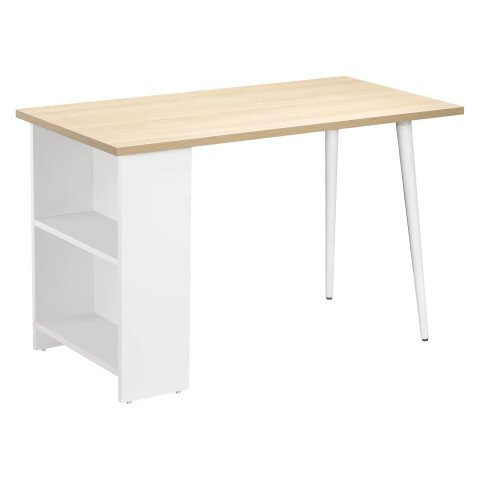 Escritorio Design con estanterías An 120 x Fon 60 cm Roble claro