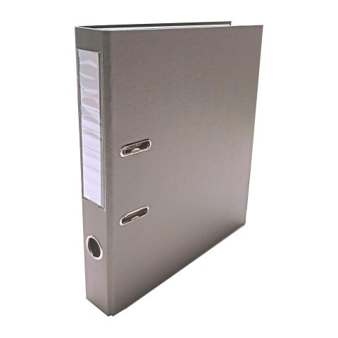 Archivador de palanca forrado en polipropileno 50 mm cartón 2 anillas A4 gris
