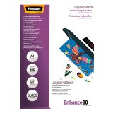 Pochettes de plastification Fellowes SuperQuick A4 2 x 80 µ brillantes - Boite de 100