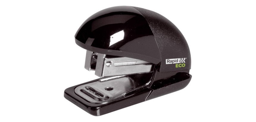 Grapadora Rapid Eco mini Negra - Capacidad 15 hojas