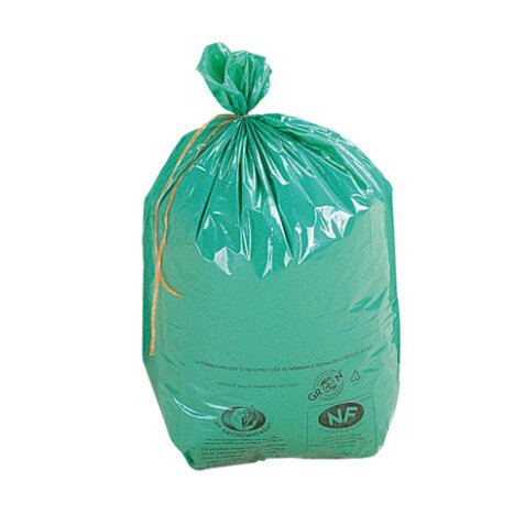 Sac poubelle 30 litres NF Environnement vert - 500 sacs