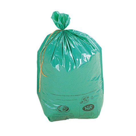 Sac poubelle 30 litres NF Environnement vert - 500 sacs