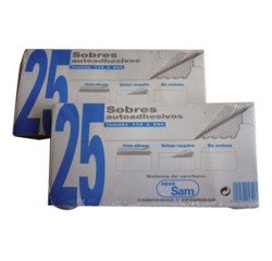 Sobres 110 x 220 mm 90 g Sam - Paquete de 25