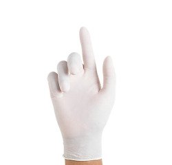 Guantes Mapa de Nitrilo no empolvados/blanco