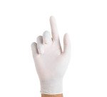 Gants jetables de protection chimique Mapa Solo 987, nitrile non poudré, blanc - Boîte de 100 gants