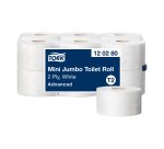 Toilet paper Mini Jumbo double thickness Tork T2 Advanced - Pack of 12 rolls 170 m