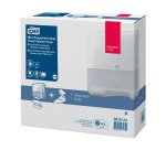 Distributeur essuie mains pliage enchevêtré Tork H3 + recharge blanc - Pack