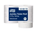 Papier toilette Maxi Jumbo double épaisseur Tork Advanced - Colis de 6 rouleaux 360 m