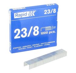 Grapas Rapid 23/8 galvanizadas Caja de 1000