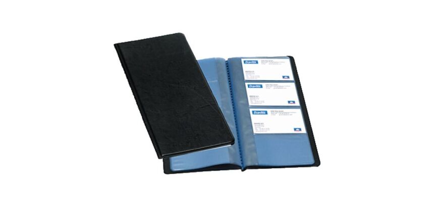 Tarjetero 27 x 13 cm PVC negro Elba