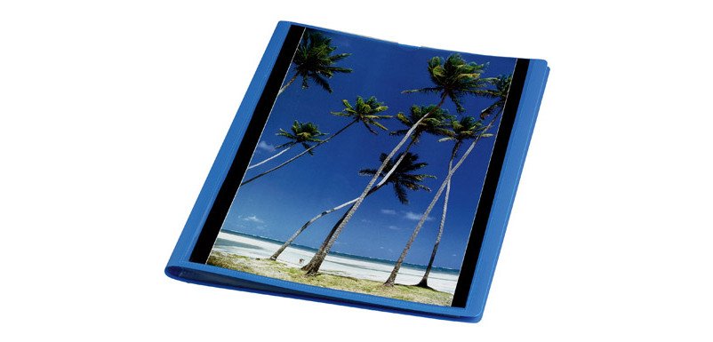 Customizable document protector, extra thin, 20 pockets