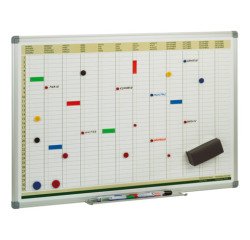 Pizarra Planning Anual 60 x 90cm marco aluminio