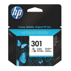 HP 301 Cartouche 3 couleurs Cyan, Jaune et Magenta, pour imprimante jet d'encre