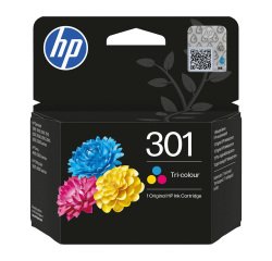 HP 301 Cartridge 3 colors Cyan, Yellow, and Magenta, for inkjet printer
