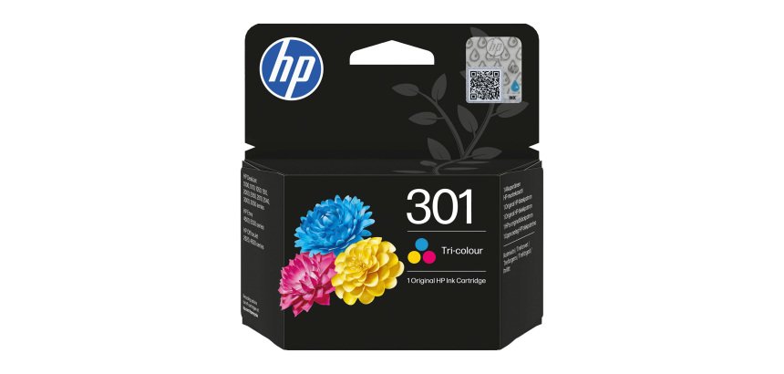 HP 301 Cartridge 3 colors Cyan, Yellow, and Magenta, for inkjet printer