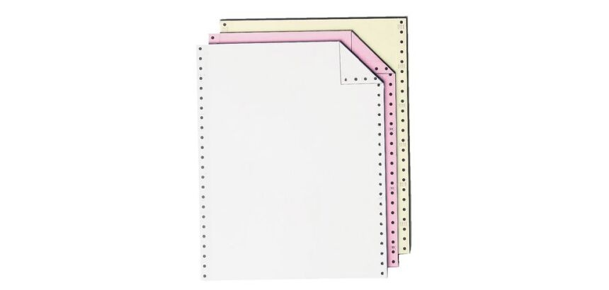 Papier listing traitement de texte 3 exemplaires double couleur 240 x 305 mm - Carton de 1000