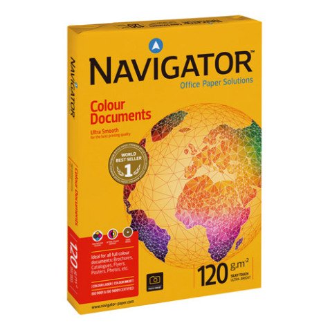 Papel blanco A4 120 g Navigator Colour Document - paquete de 250 hojas