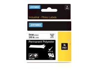 Polyester ribbon Dymo Rhino 9 mm 18482 white with black print