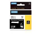 Ruban polyester Dymo Rhino 9 mm 18482 blanc écriture noire