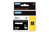 Cinta RhinoPro Poliester 12 mm x 5,5 m blanco