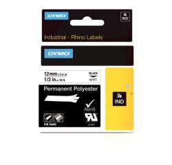 Cinta RhinoPro Poliester 12 mm x 5,5 m blanco