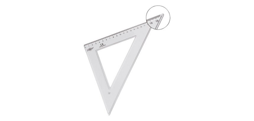 Escuadra de dibujo en poliestireno 20 cm Faibo