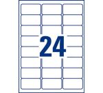 Etiquettes ultra résistantes 63,5 x 33,9 mm Avery L4773-20 - blanches - Pochette de 480