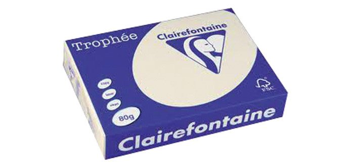 Ramette papier couleur Clairefontaine Trophée couleurs intenses A4 80 gr - 500 feuilles