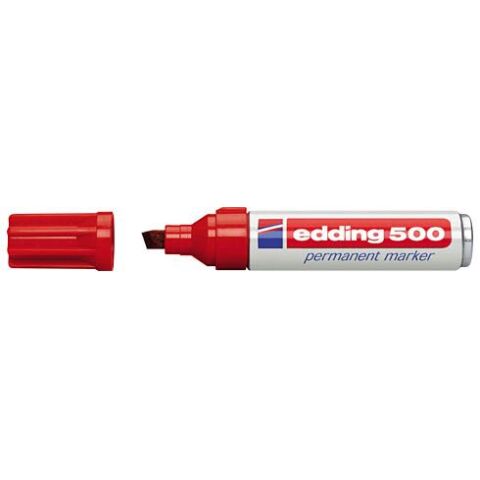 Rotulador permanente edding 500 Rojo