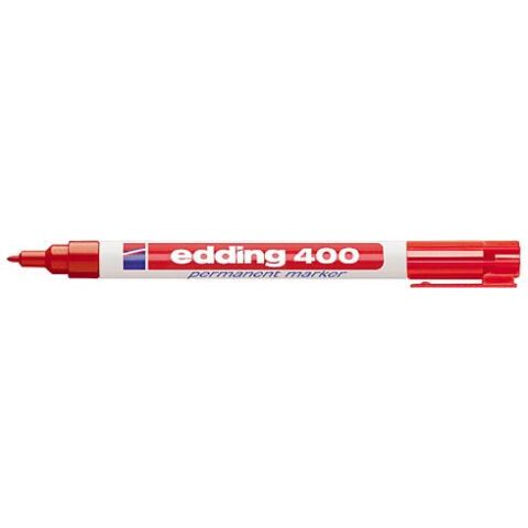 Rotulador permanente edding 400 Rojo