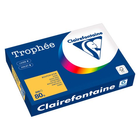 Papel Clairefontaine Throphée A4 80g 500 hojas Oro Viejo