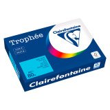 Papier A4 couleur bleu alizé 80 g Clairefontaine Trophée couleurs intenses - Ramette de 500 feuilles