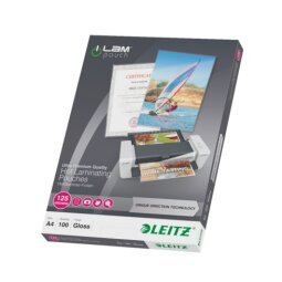 Box of 100 sleeves for lamination Leitz - 125 micron A4