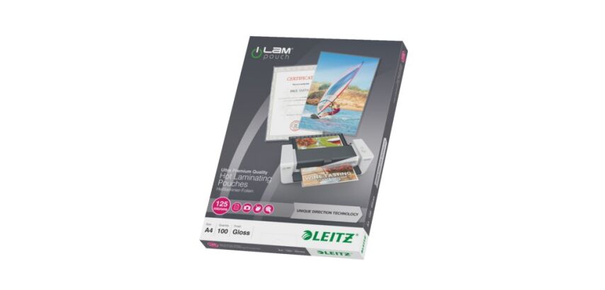 Leitz A4 Laminating Pouches - 2 x 125 micron - Glossy - Box of 100