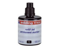 Recarga de tinta para rotulador permanente edding T100 - 100 ml Negro