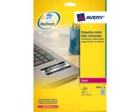 Etiqueta ultra resistente láser 63,5 x 29,6 mm Avery L6011-20 gris - Paquete de 540