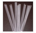 Espirales metálicas simples paso 5:1 16 mm Ø color blanco Caja de 100