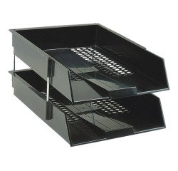 Juego 2 Bandejas de alta capacidad negra