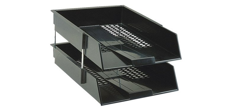 Juego 2 Bandejas de alta capacidad negra