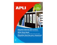 Etiquetas Adhesivas 190 x 38 mm para Lomo Archivador Apli 1232 
